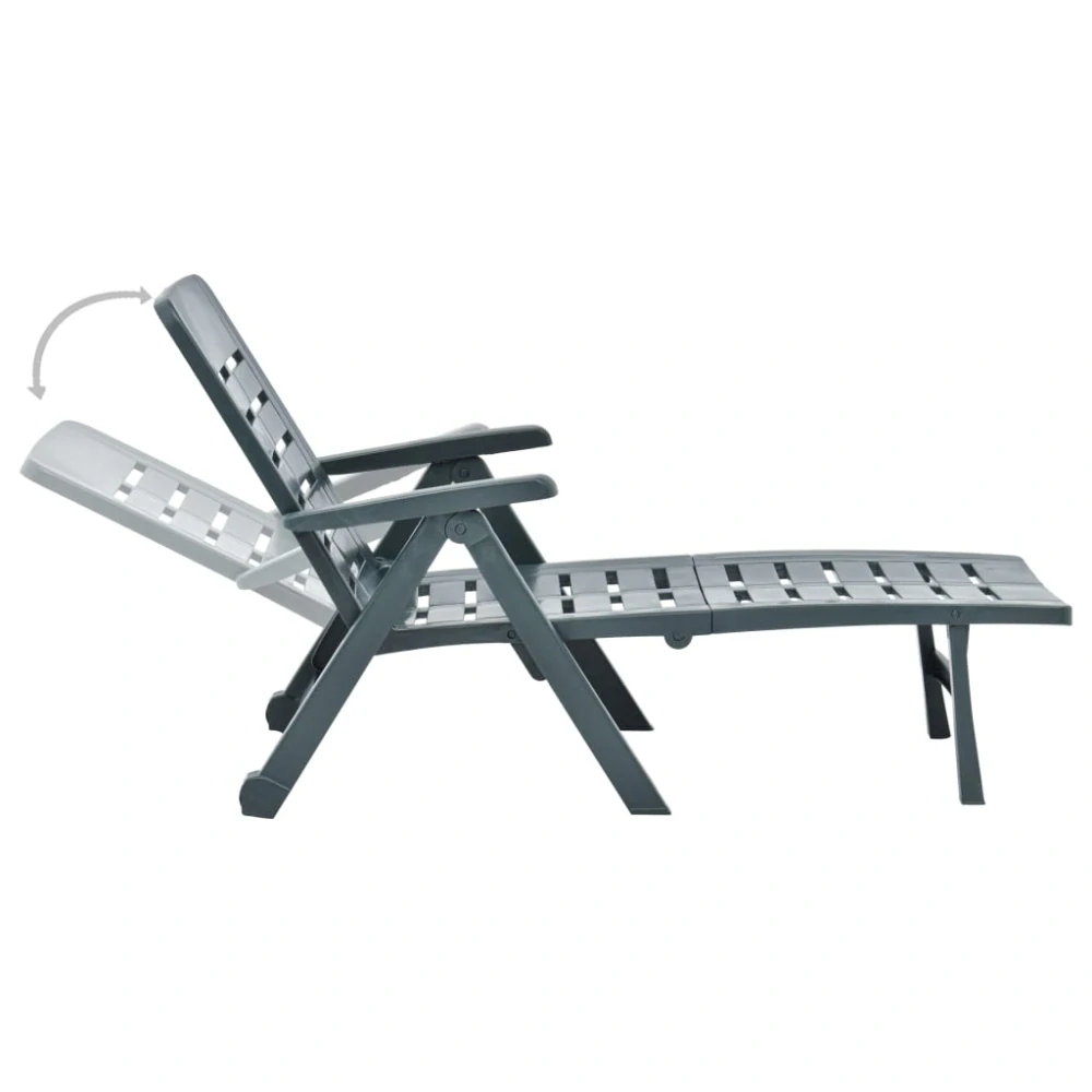 Plastové polohovací lehátko SMERALDO (š.72 x h.189 x v.96cm), zelená