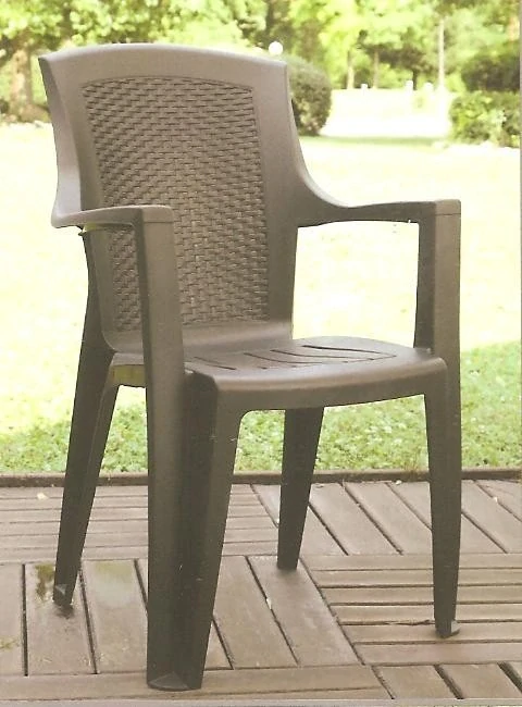 Plastová židle EDEN LUX, hnědá