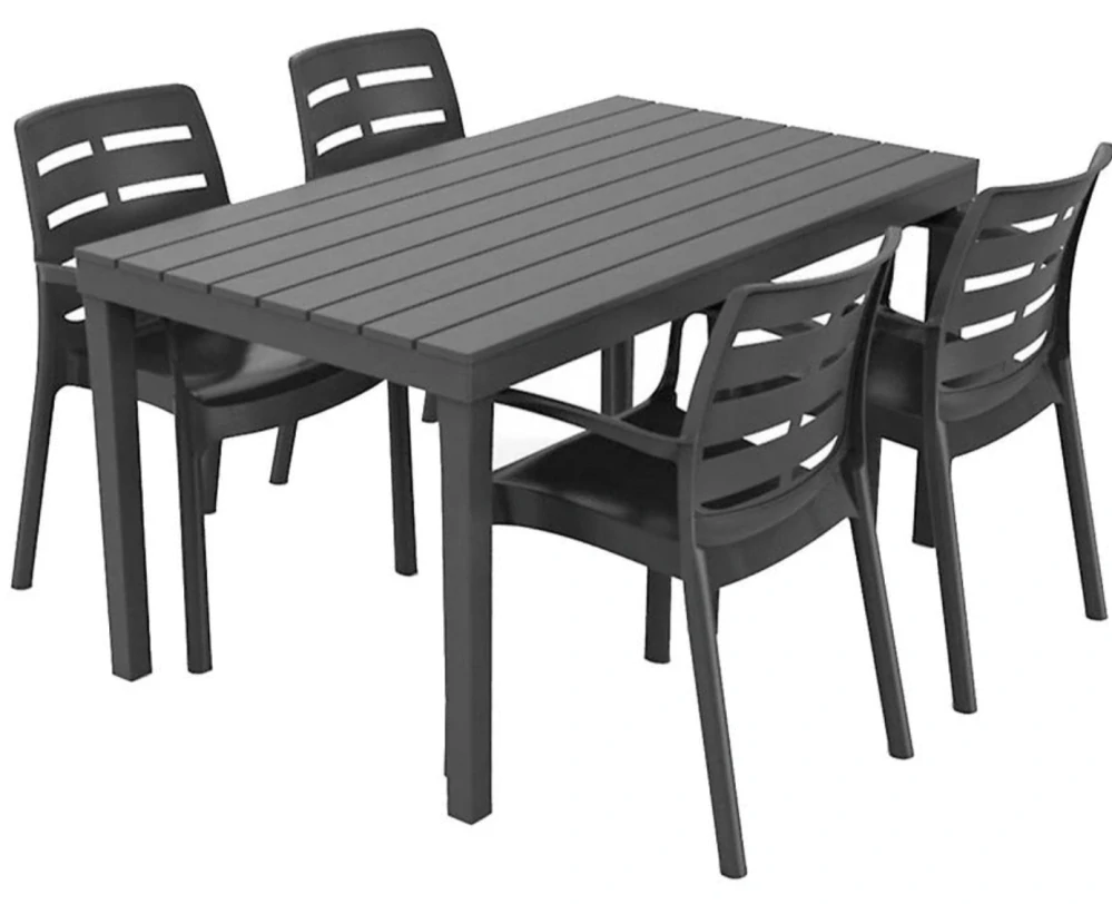 Plastový stůl SUMATRA (138x78x72cm), hnědý