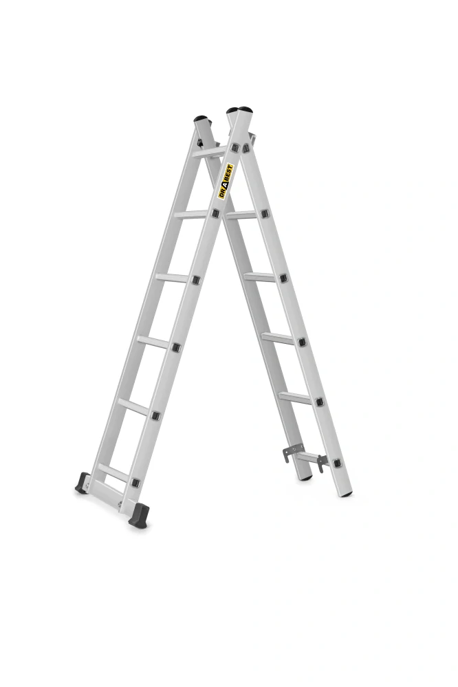 Multifunkční žebříkové lešení výšky 1,61m (pracovní výška 3,68m) DRABEST ARD-2x6 HOME, nosnost 150kg