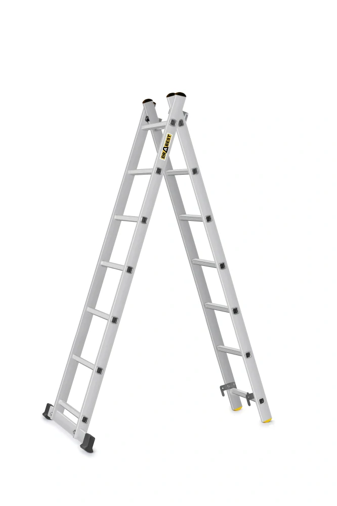 Multifunkční žebříkové lešení výšky 1,87m (pracovní výška 4,18m) DRABEST ARD-2x7 HOME, nosnost 150kg