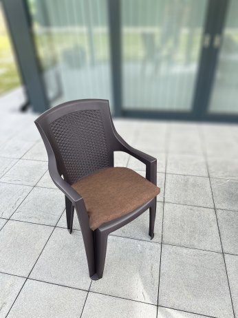 Plastová židle EDEN LUX, hnědá