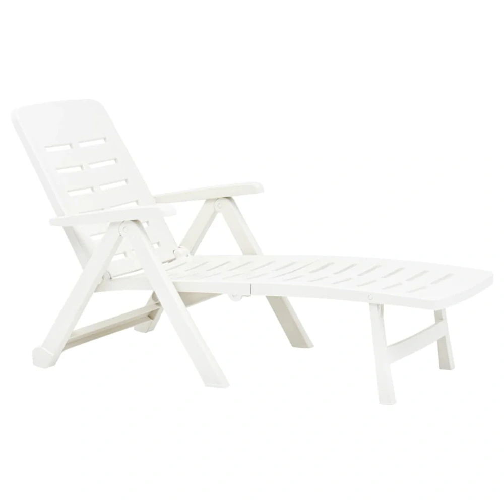 Plastové polohovací lehátko SMERALDO (š.72 x h.189 x v.96cm), bílé