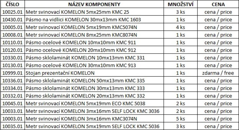 Stojan prezentační KOMELON(osazený)