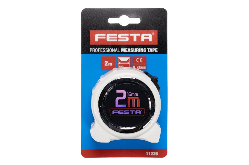 Metr svinovací FESTA 2mx16mm BÍLÝ