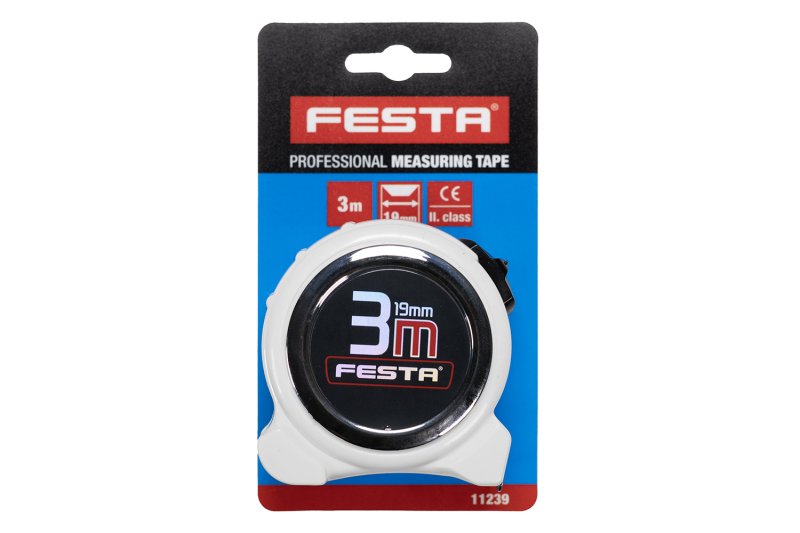 Metr svinovací FESTA 3mx19mm BÍLÝ
