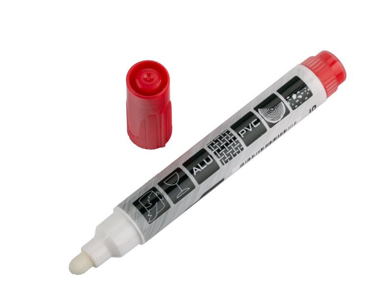 Značkovač permanentní červený extra silný hrot