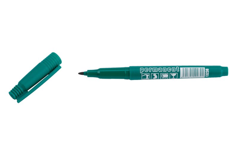 Značkovač permanetní (fix) zelený jemný hrot