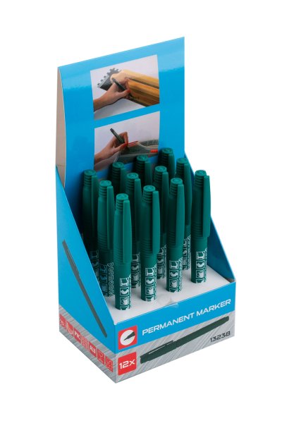 Značkovač permanetní (fix) zelený jemný hrot