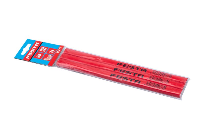 Tužka tesařská FESTA 180mm HB sada 3ks