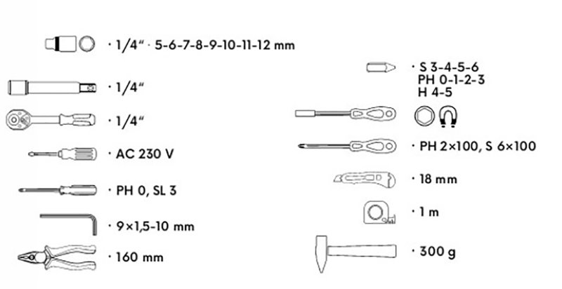 Sada nářadí v pouzdře 32ks