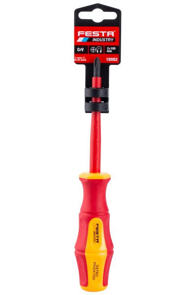 Šroubovák elektro FESTA CrV PH 2x100mm VDE1kV
