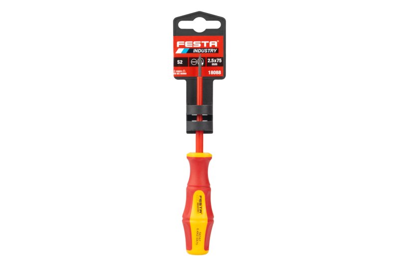 Šroubovák elektro FESTA CrV S 2. 5x75mm VDE 1kV