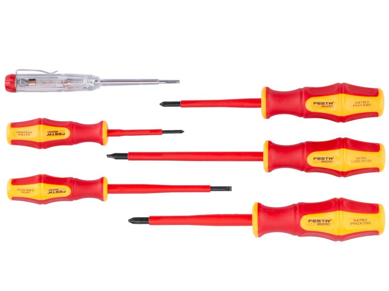 Sada eletrošroubováků FESTA CrV 6ks VDE 1kV