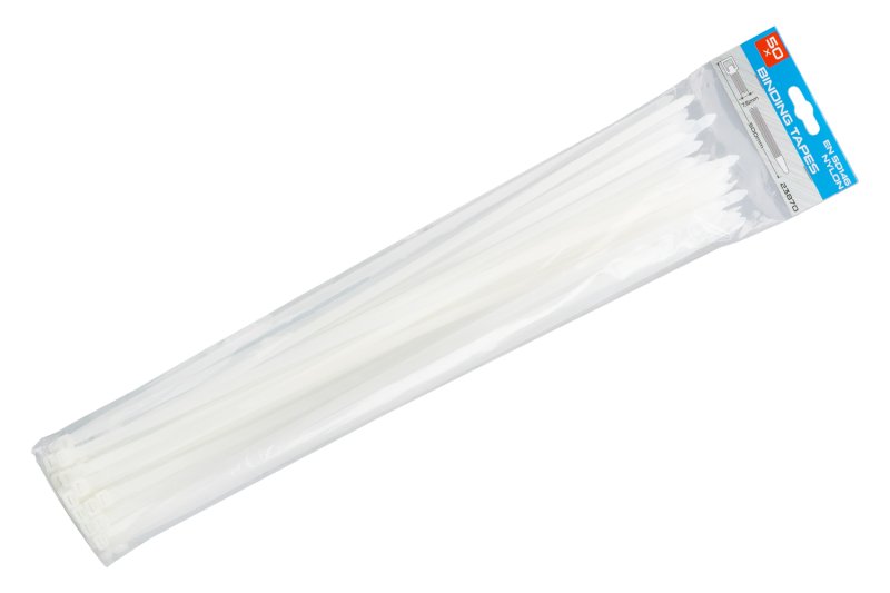 Pásky vázací 500x7. 6mm 50ks bílá