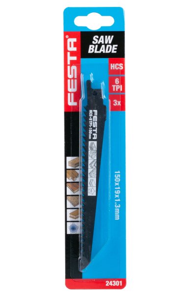 Plátek pilový FESTA do ocasky 150x19x1. 3mm HCS 3ks