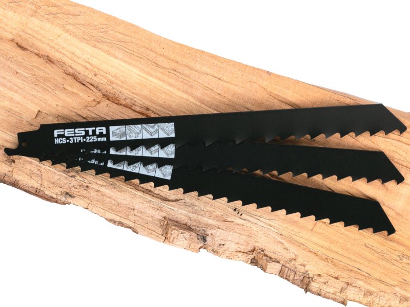 Plátek pilový FESTA do ocasky 225x19x1. 3mm HCS 3ks