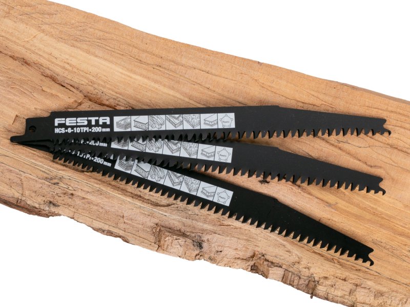 Plátek pilový FESTA do ocasky 200x19x1. 3mm HCS 3ks