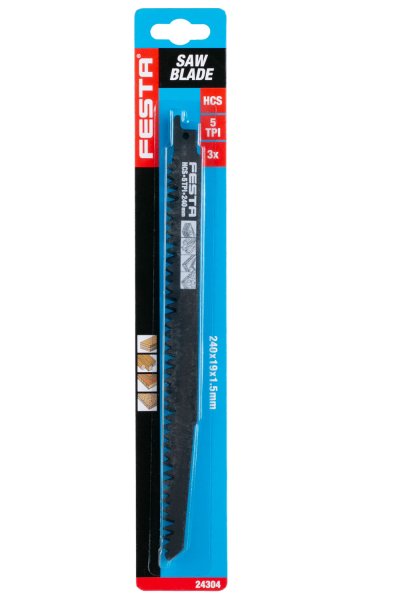 Plátek pilový FESTA do ocasky 240x19x1. 5mm HCS 3ks