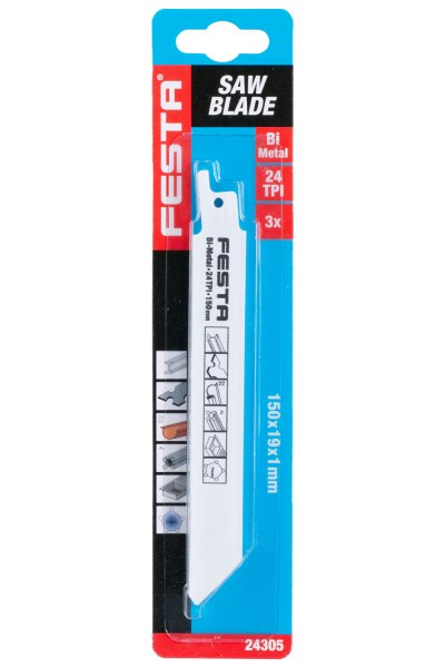 Plátek pilový FESTA do ocasky 150x19x1mm BiM 3ks
