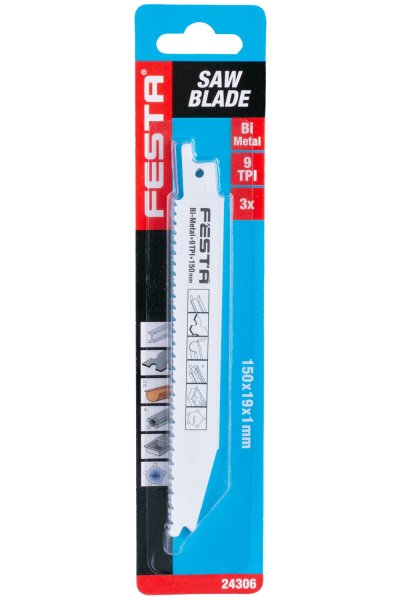 Plátek pilový FESTA do ocasky 150x19x1mm BiM 3ks
