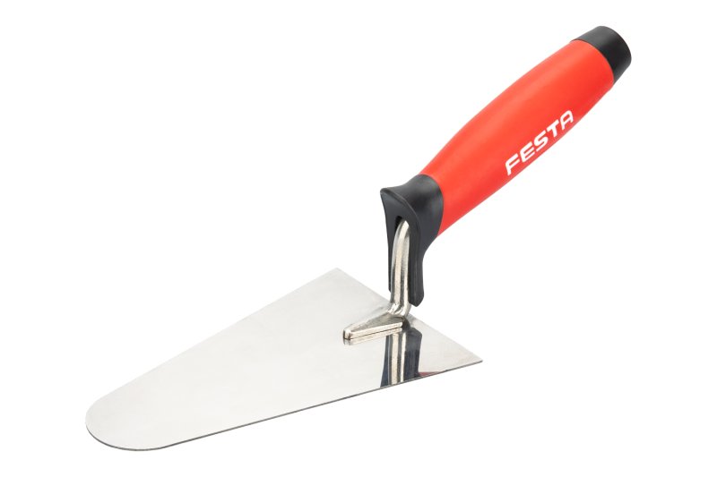 Lžíce nerez zednická oblá FESTA gum. ruč.  160mm