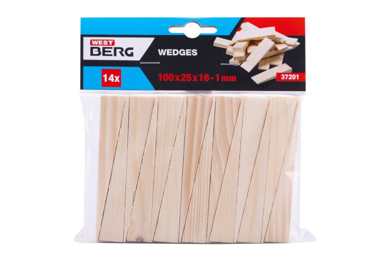 Klínky montážní WOODY 100x25x16-1mm 14ks