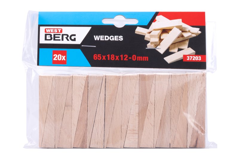 Klínky montážní WOODY 65x18x12-0mm 20ks