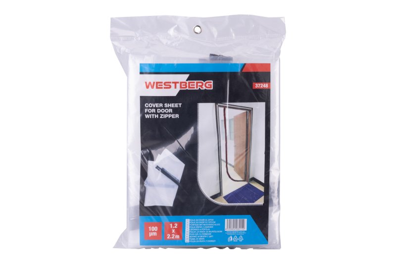 Folie do dveří se zipem 1. 2x2. 2m,  maskovací páska