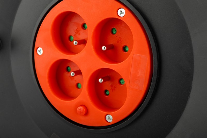 Kabel prodlužovací navíjecí 50m 4zásuvky IP20