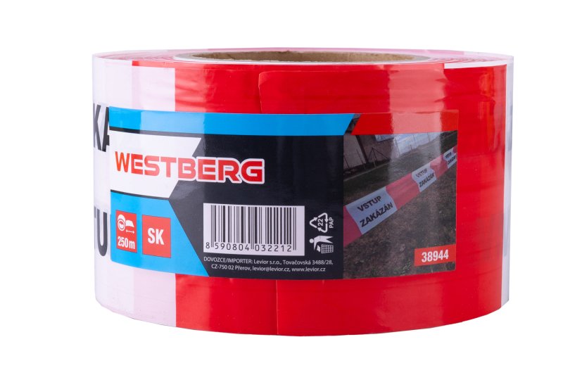 Páska varovací 80mmx250m ZÁKAZ VSTUPU