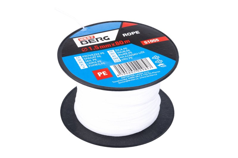 Provázek silonový 1. 5mmx80m bílý