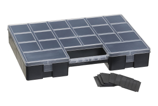 Box LUXOR HOBBY W/12, 35,5x5,6cm, 12xdělítka, plast