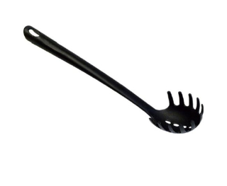 Lžíce 34cm, špagety, černá, do 210°C, PP, plast