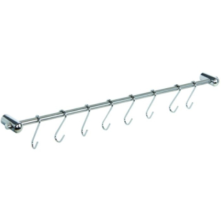 Tyč 54cm-držák kuch.náčiní, 8háčků, kov