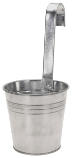 Květináč  d    x   cm, na zavěšení, zink.