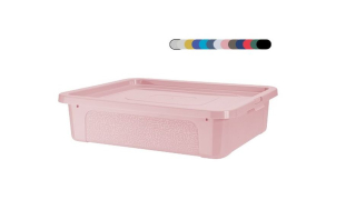 Box 10,0l+víko, plný, 40x33x10cm, černý RASTR, MULTIBOX, plast