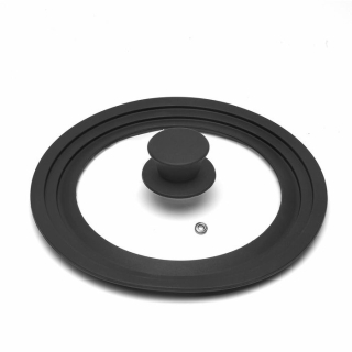 Poklice d18,20,22cm, 3v1, sklo+silikon, úchytu