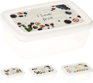 Box-sada 3ks (0,4l; 0,55l; 0,85l), Ilove fruit, obdélník