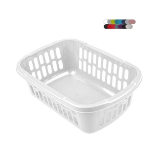 Košík 28x19x 9,5cm, AŹUR střed., black, tyrkys, plast