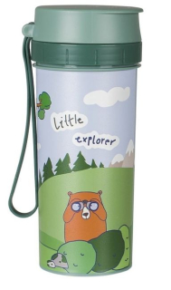 Láhev 400ml, zelená MEMORY KIDS, DĚTSKÁ, IML, plast