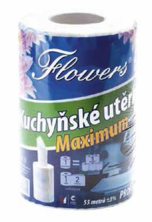 Utěrky kuch.2vr.,55m, Flowers MAXIMUM PROFI
