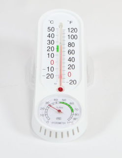 Teploměr +vlhkoměr 22x6,5cm, -30°C+50°C, plast