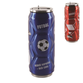 Termoska 0,50l NR FOTBAL modrá/červená d7x19cm