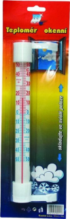 Teploměr 20,5cm okenní, -50°C+50°C, objímka plast