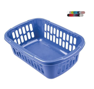 Košík 34x24x11,5cm, AŹUR velký, black, tyrkys, plast