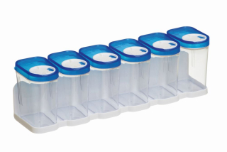 Dóza 0,30l sada 6ks s poličkou, plast
