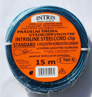 šňůra 15m LANKO OCEL+svorka, STANDARD