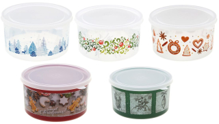 Box  2,50l vánoční, 5motivů, d20x10,2cm, plast