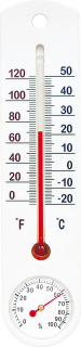 Teploměr+vlhkoměr 25x5,5cm univ., -20°C+50°C